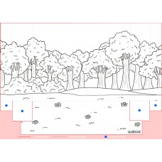 Forest & Field Diorama BW